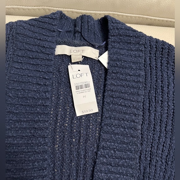 NWT - Loft By Ann Taylor Women's Textured Open Front Cardigan - Size M - Picture 5 of 6